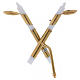 Porte-bougie en laiton doré brillant moderne en forme de croix s1