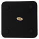 Square candle holder plate in black knurled aluminium s2