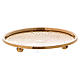 Tripod candle holder plate in gold-plated brass  s1