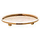 Tripod candle holder plate gold plated brass s1
