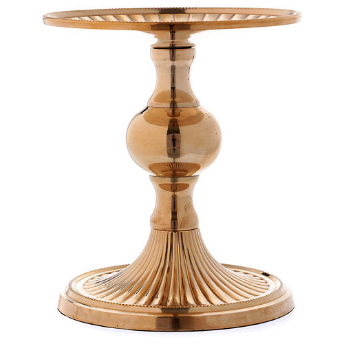 Decorated candle holder in gold-plated brass with jag 2
