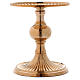 Decorated candle holder in gold-plated brass with jag s2