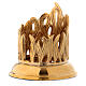 Flame carved candlestick in gold plated brass s2