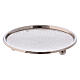 Polished silver brass candle holder diameter 13 cm s2