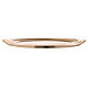 Oval candle holder in glossy gold-plated brass s2