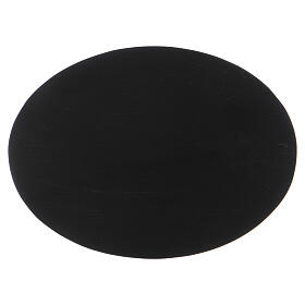Prato porta-vela oval alumínio preto