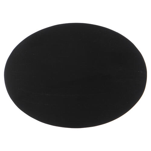 Prato porta-vela oval alumínio preto 1