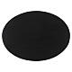 Oval candle holder plate in black aluminium s1