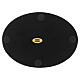 Oval candle holder plate in black aluminium s2