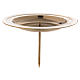 Advent candle holder in gold-plated brass with jag s1