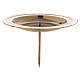 Advent candle holder in gold plated brass with spike s1
