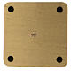 Square candle holder plate in gold-plated aluminium s2