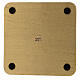 Square candle holder plate in gold plated aluminium s2