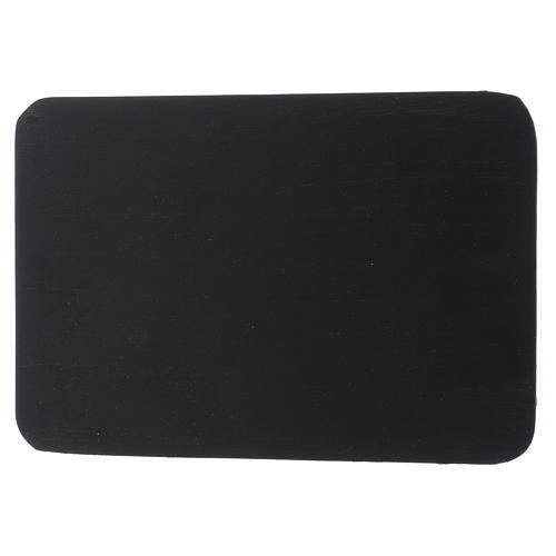 Rectangular candle holder plate in black aluminium 1