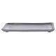 Rectangular candle holder plate with silver raised edge s1