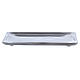Piattino rettangolare portacandela alluminio argentato s1