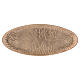 Oval candle holder plate in golden brass with incisions s1