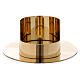 Oval candle holder in glossy gold-plated brass s2