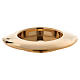 Candle holder in glossy gold-plated brass with raised edge s2