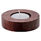 Candle holder in wood with raised edge s2