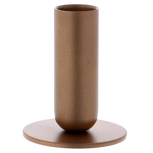 Tubular candlestick in gold plated iron 3