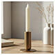 Tubular candlestick in gold plated iron s2
