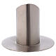 Open tube-shaped candle holder in silver-plated brass s3