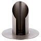 Open tubular candlestick in silver-plated brass s1