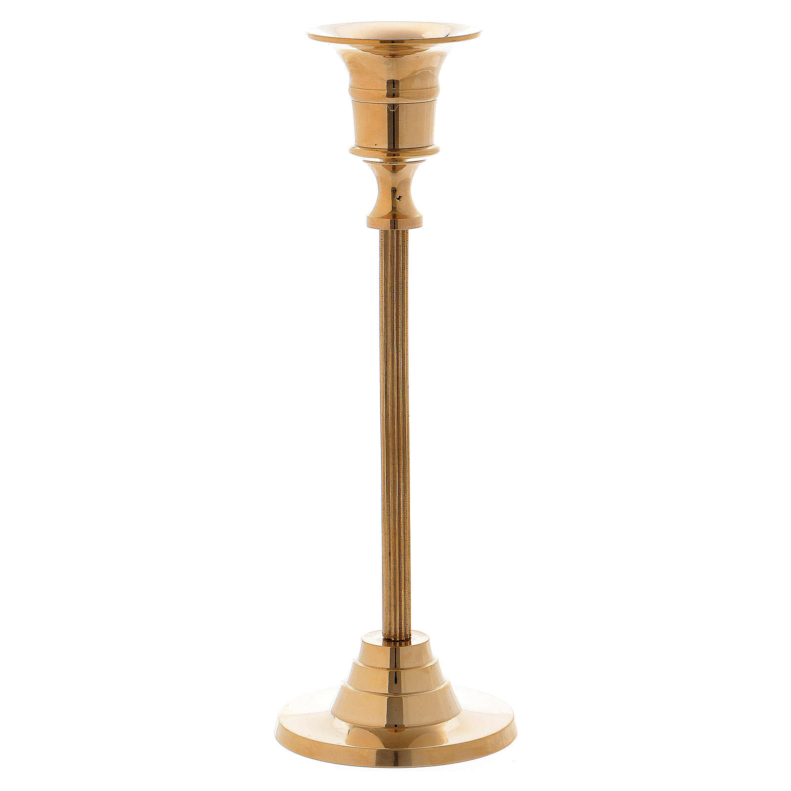 Columnshaped candle holder in goldplated brass online sales on