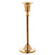 Column-shaped candle holder in gold-plated brass s1