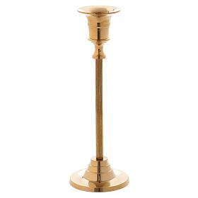Altar candlestick gold plated brass
