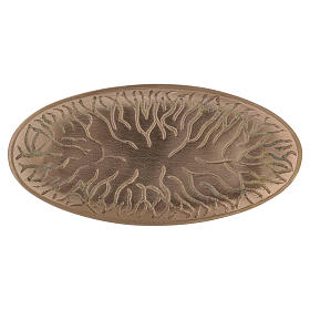 Piattino portacero ovale ottone opaco