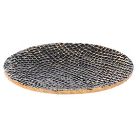 Bicolored honeycomb candle holder plate