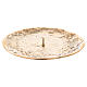 Candle holder plate in gold-plated brass with jag s1