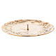 Candle holder plate in gold-plated brass with jag s2