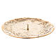 Candle holder plate with spike gold plated brass s1