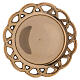 Brass candle holder plate with perforated edge s1