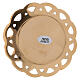 Brass candle holder plate with perforated edge s2