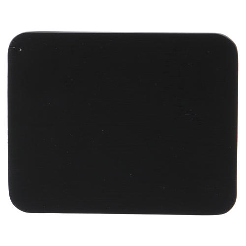 Platillo portavela rectangular aluminio negro 1