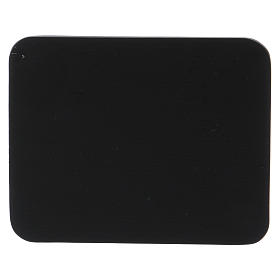 Piattino portacandela rettangolare alluminio nero 