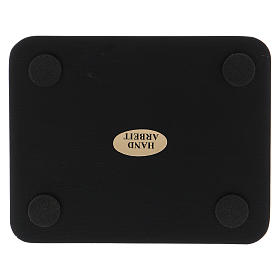 Piattino portacandela rettangolare alluminio nero 