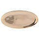 Oval candle holder plate in gold-plated brass s1