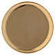 Round candle holder plate in gold-plated brass s1