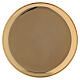 Round candle holder plate in gold plated brass s1