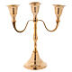 Candelabra for three lite gold plated brass s1