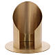 Cylinder-shaped candle holder in gold-plated brass with opening s1