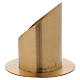 Cylinder-shaped candle holder in gold-plated brass with opening s2