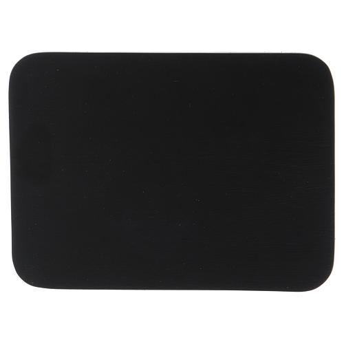 Platillo rectangular portacirio aluminio negro 1