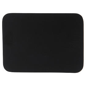 Piattino rettangolare portacero alluminio nero
