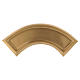 Arch-shaped candle holder plate in matt gold-plated brass s1